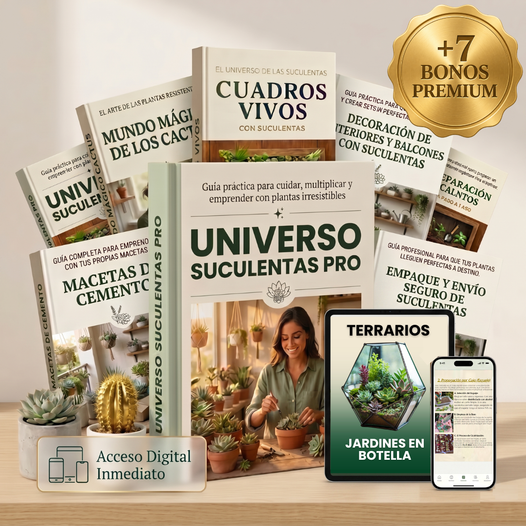 UNIVERSO SUCULENTAS PRO: El sistema definitivo para aprender a cuidar, multiplicar y diseñar suculentas hermosas