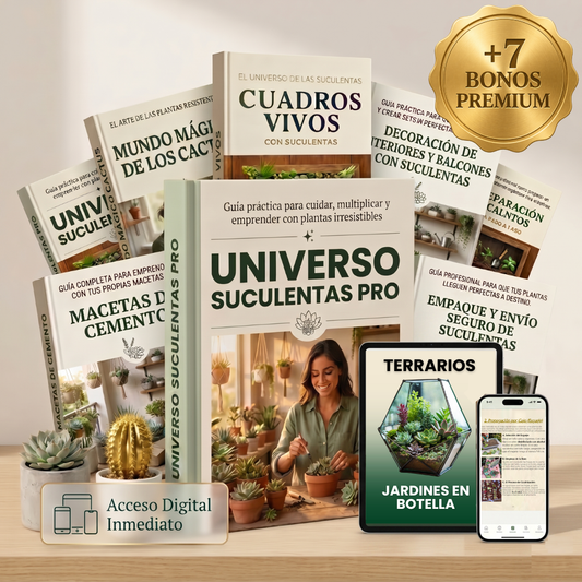 UNIVERSO SUCULENTAS PRO: El sistema definitivo para aprender a cuidar, multiplicar y diseñar suculentas hermosas